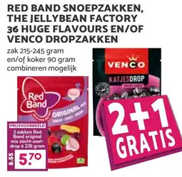 De Boerenschuur Red band snoepzakken, the jellybean factory 36 huge flavours en/of venco dropzakken aanbieding