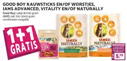 De Boerenschuur Good boy kauwsticks en/of worstjes, iams advanced, vitality en/of naturally aanbieding