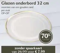 De Boerenschuur Glazen onderbord 32 cm aanbieding
