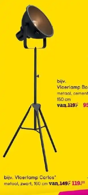 Leen Bakker bijv. Vloerlamp Carlos 160cm aanbieding