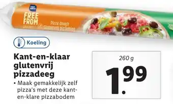 Lidl Kant-en-klaar glutenvrij pizzadeeg 260g aanbieding