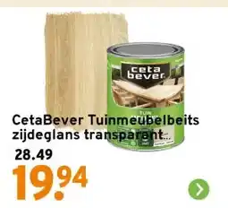 GAMMA CetaBever Tuinmeubelbeits zijdeglans transparant kleurloos 750 ml aanbieding