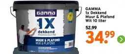 GAMMA GAMMA 1x Dekkend Muur & Plafond Wit aanbieding