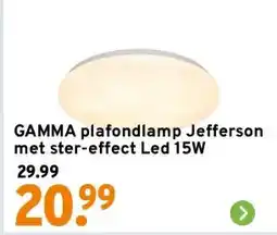 GAMMA GAMMA plafondlamp Jefferson met ster-effect Led 15W aanbieding