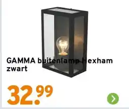 GAMMA GAMMA buitenlamp Hexham zwart aanbieding