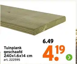 GAMMA Tuinplank geschaafd 240x1.6x14 cm aanbieding