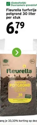 GAMMA Fleurella turfvrije potgrond 30 liter aanbieding