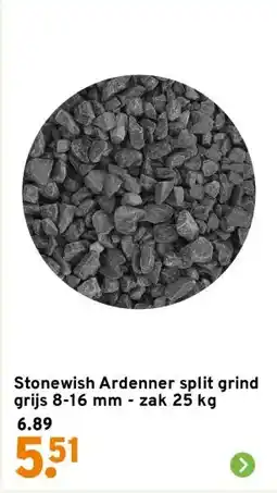 GAMMA Stonewish Ardenner split grind grijs 8-16 mm - zak 25 kg aanbieding