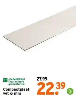 GAMMA Compactplaat wit aanbieding