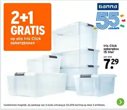 GAMMA Iris Click opbergbox 15 liter aanbieding