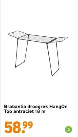 GAMMA Brabantia droogrek HangOn Too antraciet 18 m aanbieding