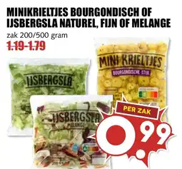 De Boerenschuur Minikrieltjes bourgondisch of ijsbergsla naturel, fijn of melange aanbieding