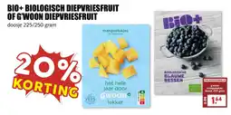 De Boerenschuur Bio+ biologisch diepvriesfruit of g'woon diepvriesfruit aanbieding