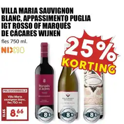 De Boerenschuur Villa maria sauvignon blanc, appassimento puglia igt rosso of marqués de cacares wijnen aanbieding