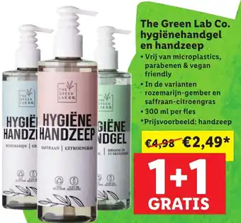 Lidl The Green Lab Co. hygienehandgel en handzeep aanbieding