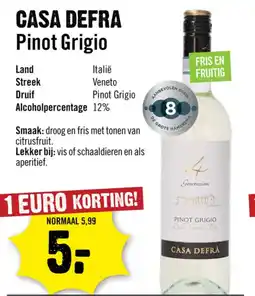 Dirck 3 Casa defra Pinot Grigio aanbieding
