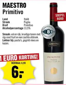 Dirck 3 Maestro primitivo aanbieding