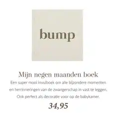 Babypark Mijn negen maanden boek. aanbieding