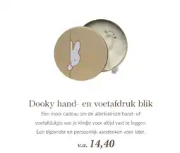 Babypark Dooky hand- en voetafdruk blik aanbieding