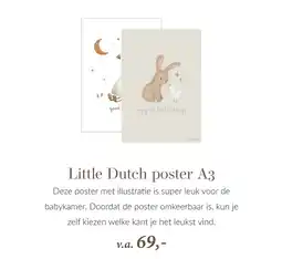 Babypark Little dutch little dutch poster a3 aanbieding