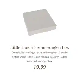 Babypark Little Dutch herinneringen box aanbieding