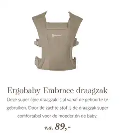 Babypark Ergobaby Embrace draagzak aanbieding