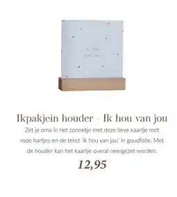 Babypark Ikpakjein houder - Ik hou van jou aanbieding