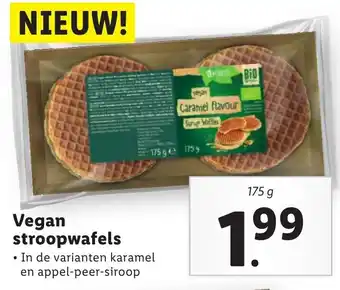 Lidl Vegan stroopwafels 175g aanbieding