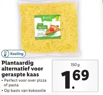 Lidl Plantaardig alternatief voor geraspte kaas 150g aanbieding