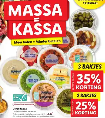 Lidl Verse tapas aanbieding