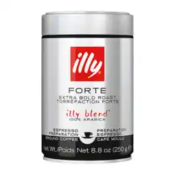 Koffievoordeel.nl illy Forte - Gemalen koffie 250 GR aanbieding