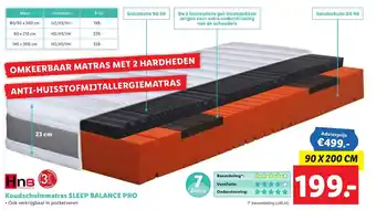 Lidl Koudschuimmatras Sleep Balance Pro 90x200cm aanbieding