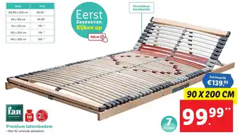 Lidl Premium lattenbodem 90x200cm aanbieding