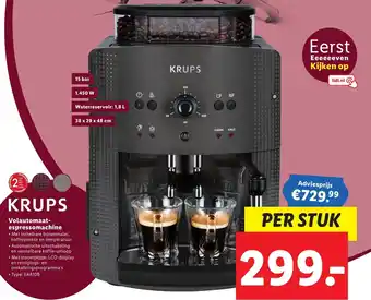 Lidl Krups Volautomaat- espressomachine aanbieding