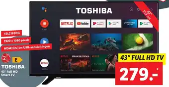 Lidl Toshiba "43 Full HD Smart TV aanbieding