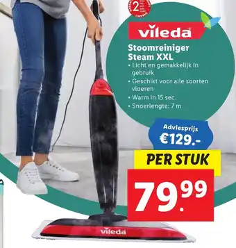 Lidl Stoomreiniger  Steam XXL aanbieding