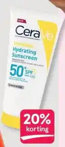 Etos Cerave onzichtbare hydraterende zonnebrandcreme spf50 aanbieding