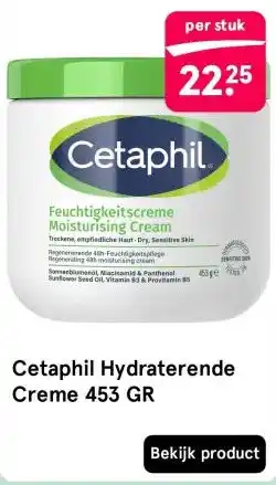 Etos Cetaphil Hydraterende Creme 453 GR aanbieding