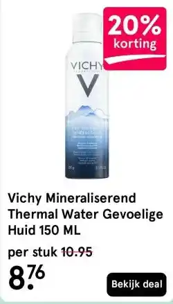 Etos Vichy Mineraliserend Thermal Water Gevoelige Huid 150 ML aanbieding