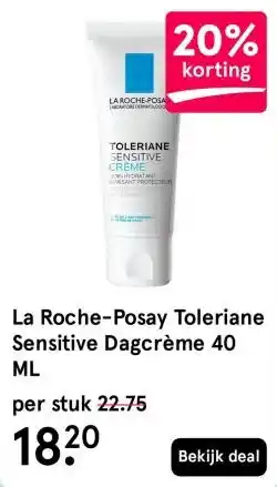 Etos La Roche-Posay Toleriane Sensitive Dagcrème 40 ML aanbieding