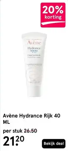Etos Avène Hydrance Rijk 40 ML aanbieding
