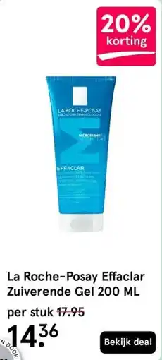 Etos La Roche-Posay Effaclar Zuiverende Gel 200 ML aanbieding
