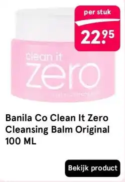 Etos Banila Co Clean It Zero Cleansing Balm Original 100 ML aanbieding