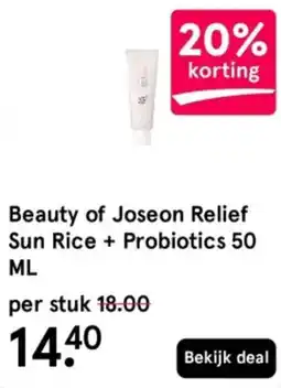 Etos Beauty of Joseon Relief Sun Rice + Probiotics aanbieding