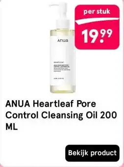 Etos ANUA Heartleaf Pore Control Cleansing Oil 200 ML aanbieding