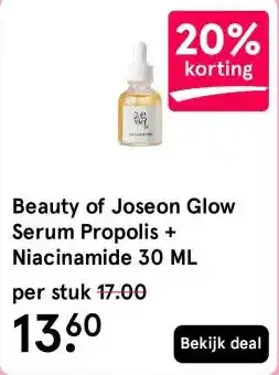 Etos Beauty of Joseon Glow Serum Propolis + Niacinamide 30 ML aanbieding