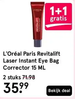 Etos L'oréal paris revitalift laser instant eye bag corrector aanbieding