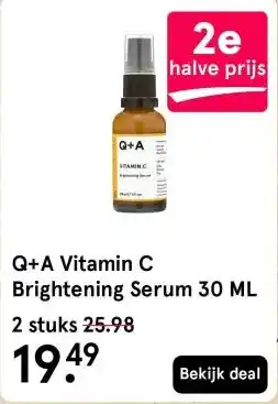 Etos Q+A Vitamin C Brightening Serum 30 ML aanbieding