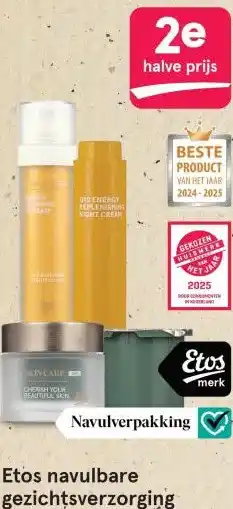 Etos Etos navulbare gezichtsverzorging aanbieding