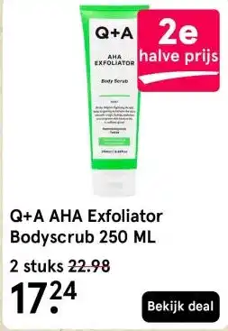Etos Q+A AHA Exfoliator Bodyscrub 250 ML aanbieding